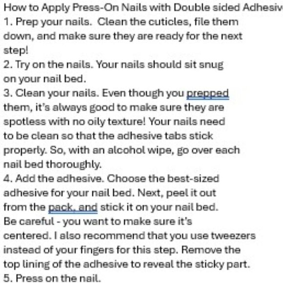 Cream with accents Press-On or Glue-On Nails Size M - Picture 4 of 5